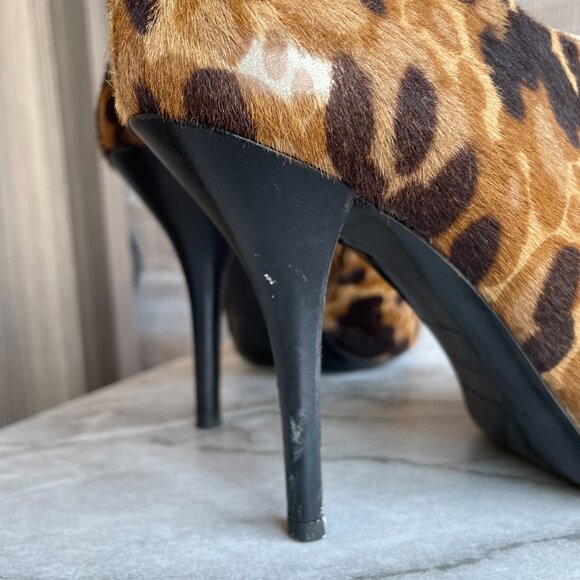 Balenciaga Stiletto Ankle Bootie - Calf Hair - Animal Print - Size 37.5 - GUC - Picture 9 of 16